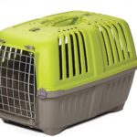 MidWest Homes for Pets Spree Travel Carrier - Hard-Sided Dog & Cat Carrier, Small Pet Travel Crate with Handle, Ventilated Design, Easy Assembly, 24-Inch, Blue