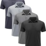 BALENNZ Golf Polos for Men Quick-Dry Athletic Mens Polo Shirts Short Sleeve Summer Casual Moisture Wicking Golf Shirt