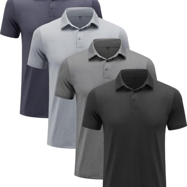BALENNZ Golf Polos for Men Quick-Dry Athletic Mens Polo Shirts Short Sleeve Summer Casual Moisture Wicking Golf Shirt