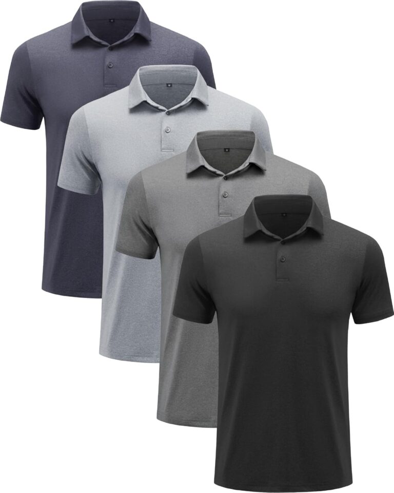 BALENNZ Golf Polos for Men Quick-Dry Athletic Mens Polo Shirts Short Sleeve Summer Casual Moisture Wicking Golf Shirt