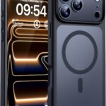 TOCOL for iPhone 17 Pro Max Case, Compatible with Magsafe, Full Camera Protection, Built-in Magnets, Translucent Matte for iPhone 17 Pro Max Phone Case 6.9 inch (Black)