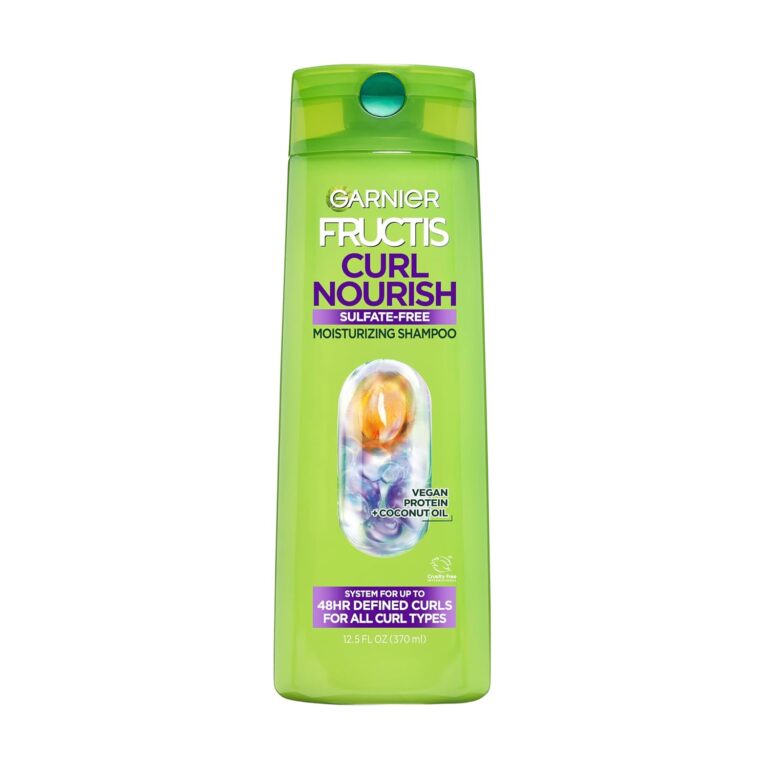 Garnier Fructis Curl Nourish Sulfate Free Moisturizing Shampoo, 12.5 Fl Oz, 1 Count (Packaging May Vary)