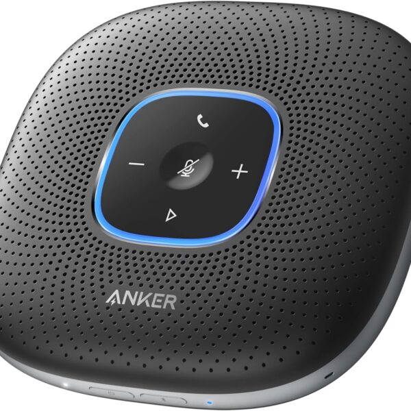 Anker PowerConf Speakerphone, Zoom Certified Conference Speaker with 6 Mics, 360 Enhanced Voice Pickup, 24H Call Time, Bluetooth 5.3, USB C, Compatible with Leading Platforms for Personal Workspaces