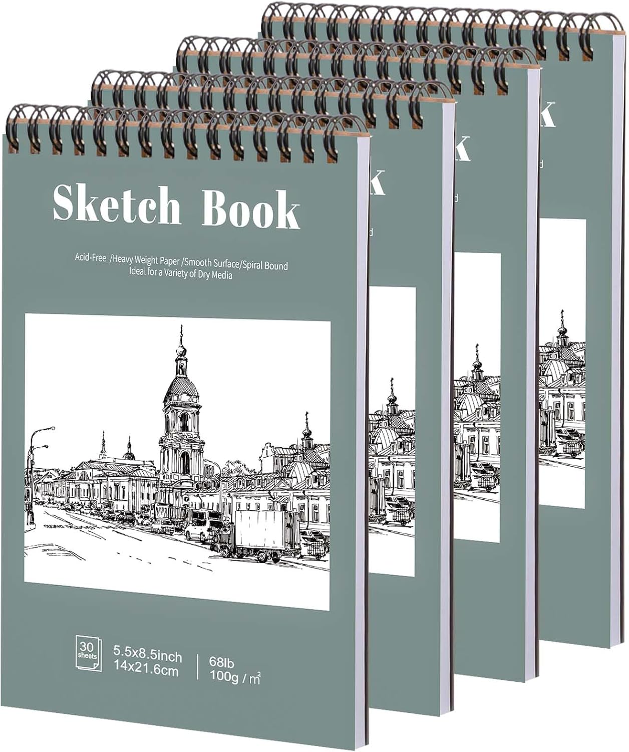 4 Pack Small Sketch Books, 5.5 x 8.5 Inch Mini Sketchbook, 68lb/100gsm Spiral Bound Small Sketch Pad, Acid Free Art Supplies Drawing Painting Sketchbook for Kids, Beginners, Artists (30 Sheets Each) 4 Pack Small Sketch Books, 5.5 x 8.5 Inch Mini Sketchbook, 68lb/100gsm Spiral Bound Small Sketch Pad, Acid Free Art Supplies Drawing Painting Sketchbook for Kids, Beginners, Artists (30 Sheets Each)