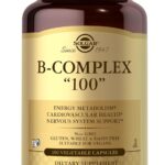 Solgar B-Complex "100", 100 Vegetable Capsules - Nervous System Support - Supports Energy Metabolism - Non-GMO, Vegan, Gluten Free, Dairy Free, Kosher - 100 Servings