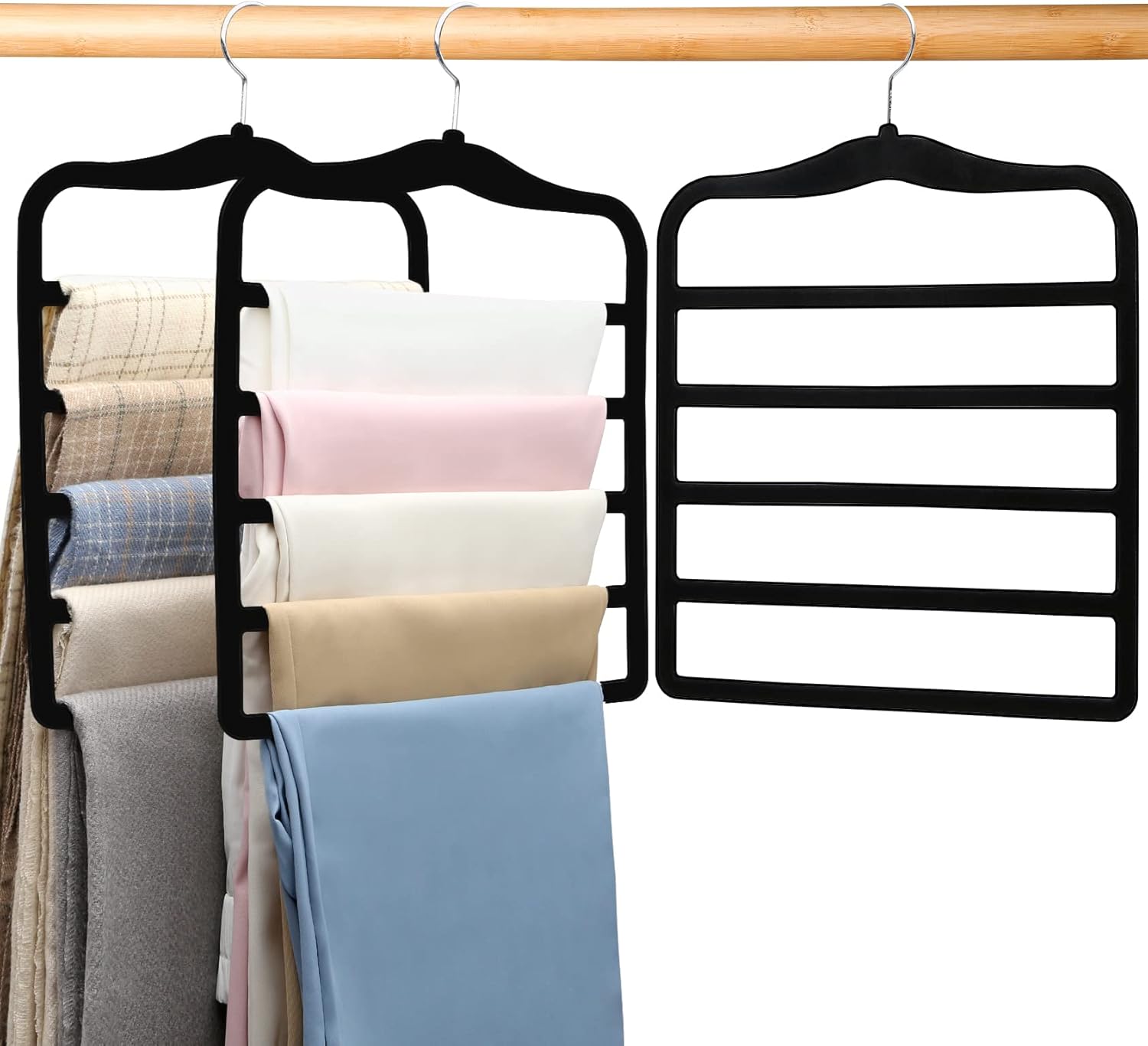 Closet Organizers and Storage,3 Pack Organization and Storage Pants-Hangers-Space-Saving,Velvet Hanger for Dorm Room for College Students Girls Boys Guys Hanging Jean Scarf Closet Organizers and Storage,3 Pack Organization and Storage Pants-Hangers-Space-Saving,Velvet Hanger for Dorm Room for College Students Girls Boys Guys Hanging Jean Scarf
