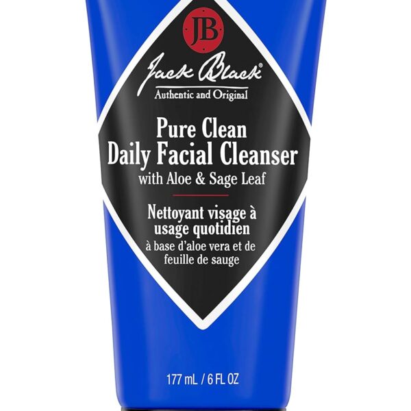 Jack Black Pure Clean Daily Facial Cleanser for Men - Mens Face Wash, Jack Black Face Wash Men's, Face Wash for Men, Face Cleanser for Men, 2-in-1 Mens Facial Cleanser & Toner, Gifts for Men