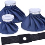 elitehood Ice Cold Pack Reusable Ice Bags Hot Water Bag for Injuries, Hot & Cold Therapy and Pain Relief with Elastic Breathable Support Wrap, 4-Pack, 3 Sizes (6"/9"/11"), (for Hot Therapy is 50-60)