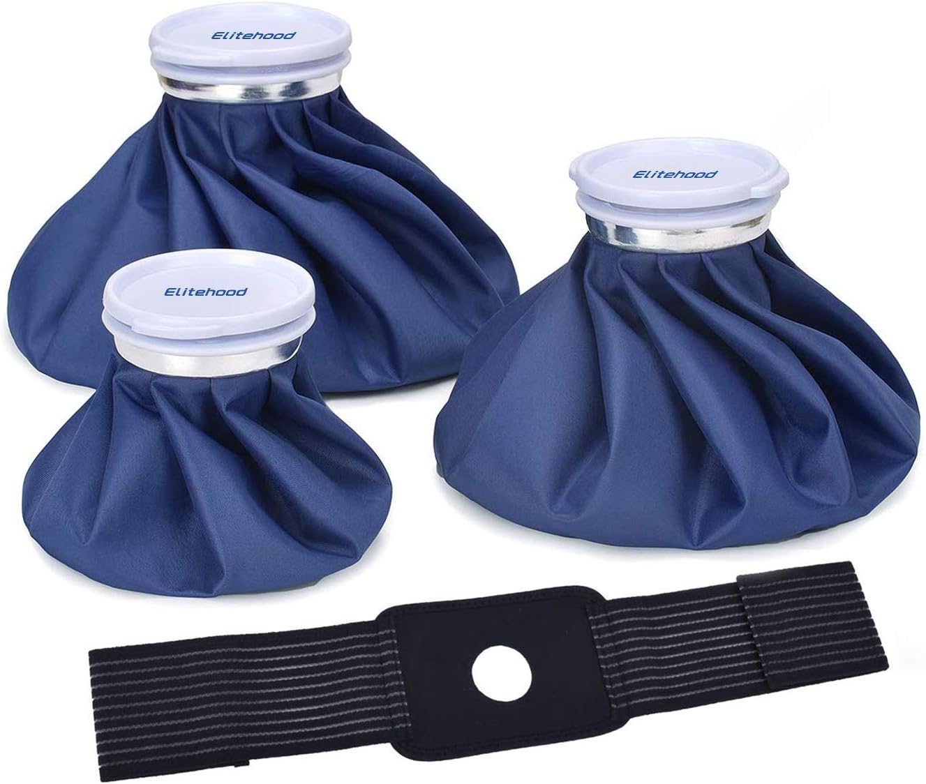 elitehood Ice Cold Pack Reusable Ice Bags Hot Water Bag for Injuries, Hot & Cold Therapy and Pain Relief with Elastic Breathable Support Wrap, 4-Pack, 3 Sizes (6"/9"/11"), (for Hot Therapy is 50-60) elitehood Ice Cold Pack Reusable Ice Bags Hot Water Bag for Injuries, Hot & Cold Therapy and Pain Relief with Elastic Breathable Support Wrap, 4-Pack, 3 Sizes (6"/9"/11"), (for Hot Therapy is 50-60)