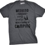Mens Camping T Shirts Funny Camp Tees for Guys Cool Shirts for Outdoor Camping