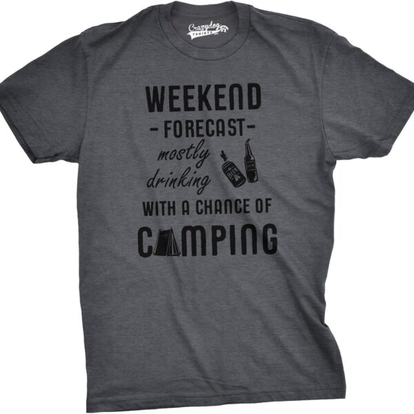 Mens Camping T Shirts Funny Camp Tees for Guys Cool Shirts for Outdoor Camping