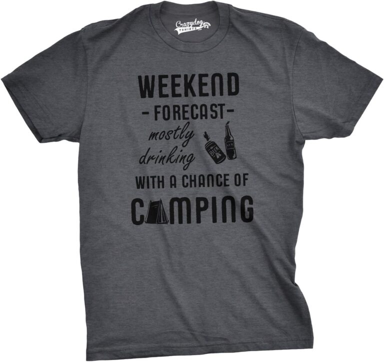Mens Camping T Shirts Funny Camp Tees for Guys Cool Shirts for Outdoor Camping
