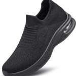 Mens Walking Shoes Slip on Lightweight Running Shoes Workout Athletic Tennis Shoes Gym Sneakers