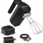KitchenAid Go Cordless Hand Mixer, Metal - KHMR762, Black Matte