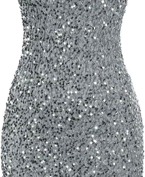GRACE KARIN Sequin Dress for Women Sleeveless Sparkly Glitter Halter Dress Bodycon Mini Club Dresses 2025