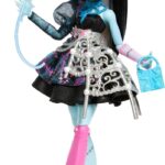 Monster High Scary Sweet Birthday Doll, Frankie Stein in Black Party Dress with Themed Accessories Like Invite, Balloon, Toy, Lipstick and More