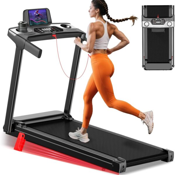 Foldable Treadmill for Home, 3-in-1 Walking Pad with 13% Incline Handle Bar, 300LBS Capacity, 3.0HP Quiet Brushless, Small Treadmills for Small Spaces FutureGlide