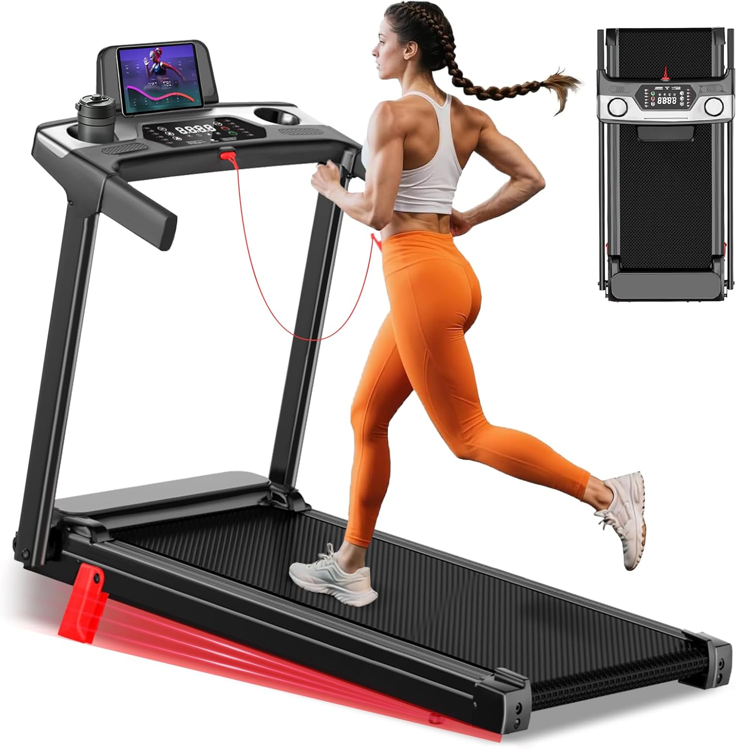 Foldable Treadmill for Home, 3-in-1 Walking Pad with 13% Incline Handle Bar, 300LBS Capacity, 3.0HP Quiet Brushless, Small Treadmills for Small Spaces FutureGlide Foldable Treadmill for Home, 3-in-1 Walking Pad with 13% Incline Handle Bar, 300LBS Capacity, 3.0HP Quiet Brushless, Small Treadmills for Small Spaces FutureGlide
