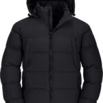 wantdo Men's Thicken Puffer Jacket Padded Waterproof Warm Winter Coat with Hood
