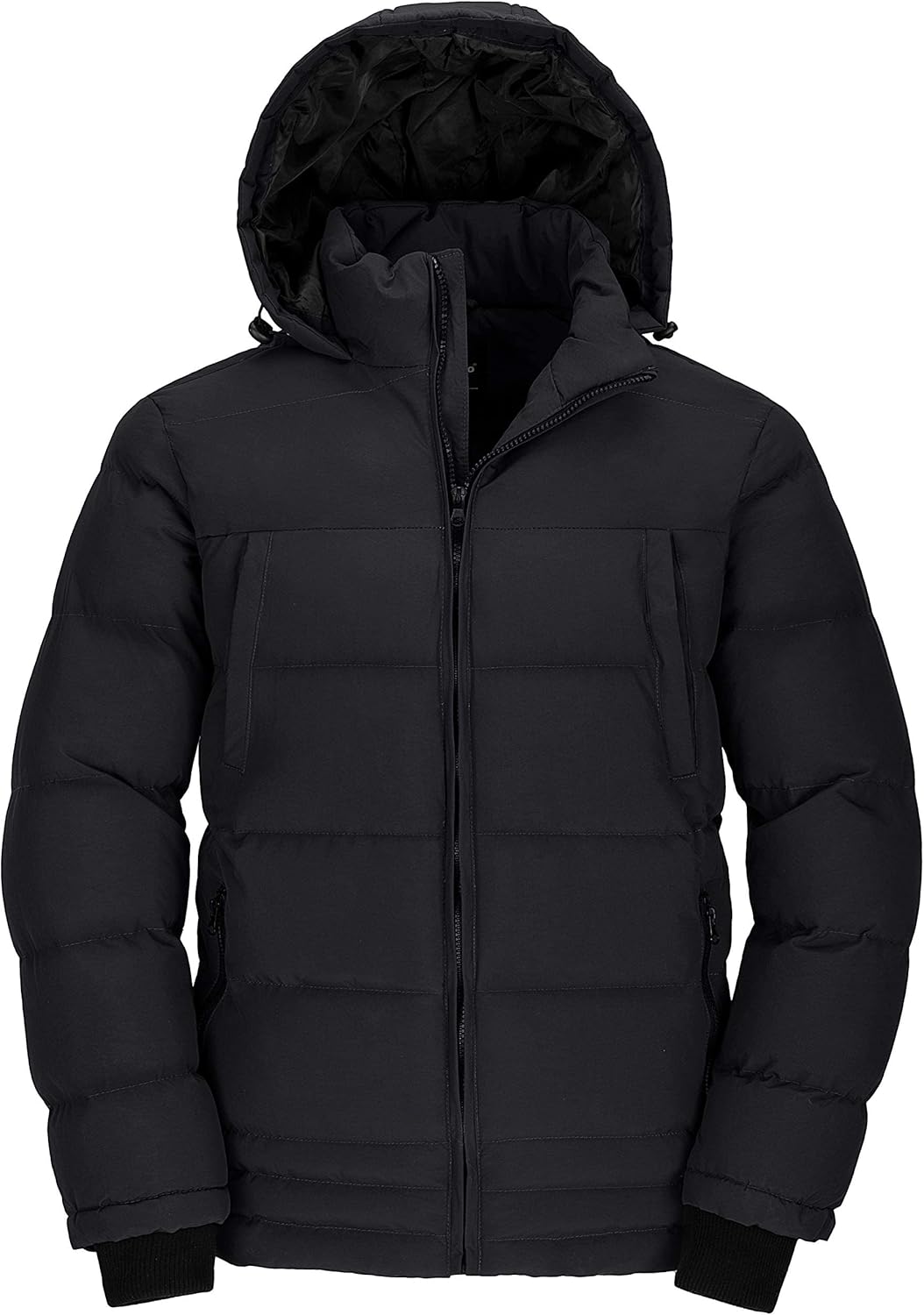 wantdo Men's Thicken Puffer Jacket Padded Waterproof Warm Winter Coat with Hood wantdo Men's Thicken Puffer Jacket Padded Waterproof Warm Winter Coat with Hood