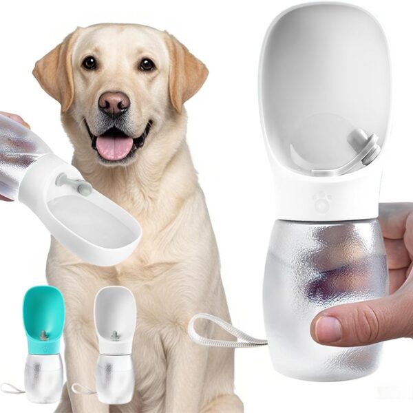 Kalimdor Dog Water Bottle,Leak Proof Portable Puppy Water Dispenser with Drinking Feeder, Dog Walking Accessories for Pets Outdoor Walking, Hiking, Travel, Food Grade Plastic