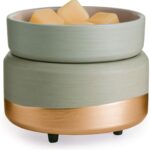 CANDLE WARMERS ETC 2-in-1 Candle and Fragrance Warmer for Warming Scented Candles or Wax Melts and Tarts with to Freshen Room, Midas