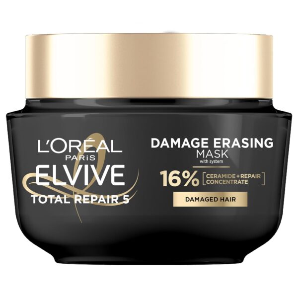 L'Oreal Paris Elvive Total Repair 5 Damage-Erasing Balm Mask, Rinse-Out Hair Treatment, 8.5 fl oz (Packaging May Vary)