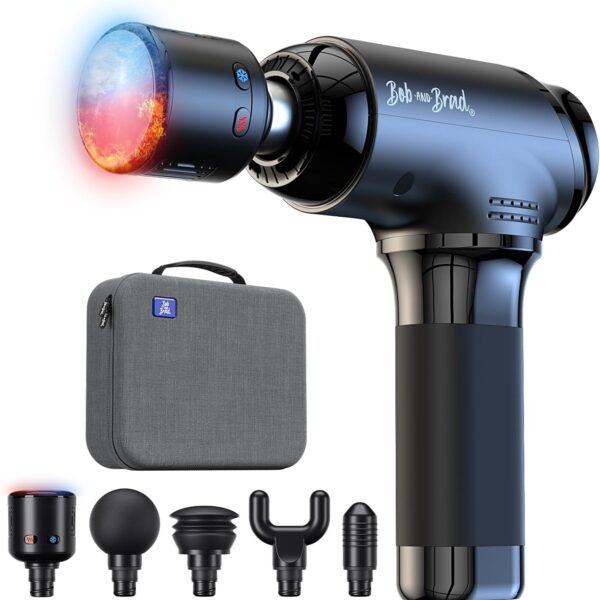 BOB AND BRAD T2 Pro Massage Gun, Percussion Muscle Massage Gun Deep Tissue with 10MM Amplitude, Upgraded 4000 mah Battery Handheld Electric Massager for Athletes Pain Relief - Midnight Black