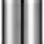 KSENDALO Stainless Steel Utensil Holder for Counter 5.0" Diameter, Brushed Metal Utensil Crock Canister for Cooking Utensils on Countertop, with Heavy Base, Dishwasher Safe,Silver