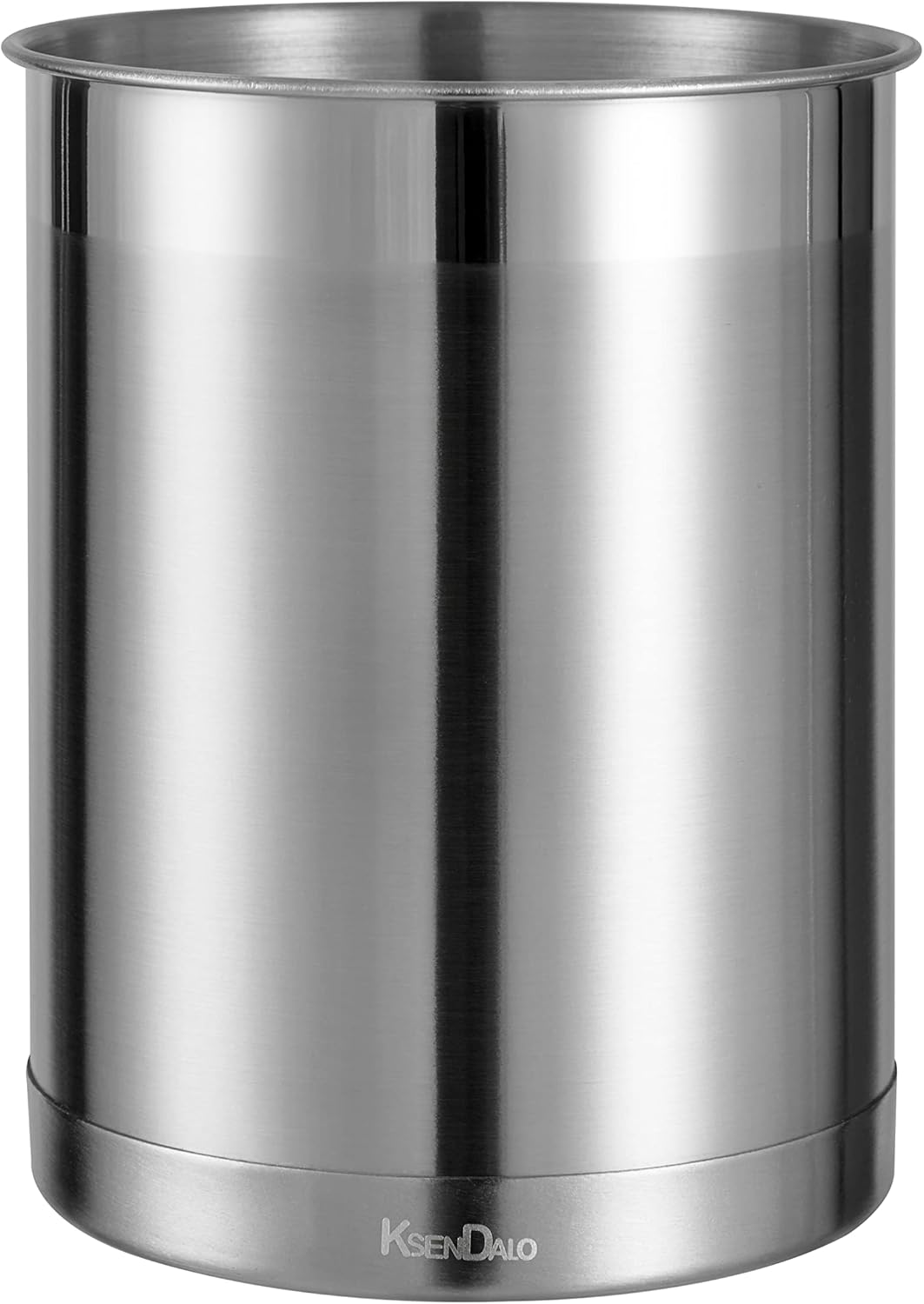 KSENDALO Stainless Steel Utensil Holder for Counter 5.0" Diameter, Brushed Metal Utensil Crock Canister for Cooking Utensils on Countertop, with Heavy Base, Dishwasher Safe,Silver KSENDALO Stainless Steel Utensil Holder for Counter 5.0" Diameter, Brushed Metal Utensil Crock Canister for Cooking Utensils on Countertop, with Heavy Base, Dishwasher Safe,Silver