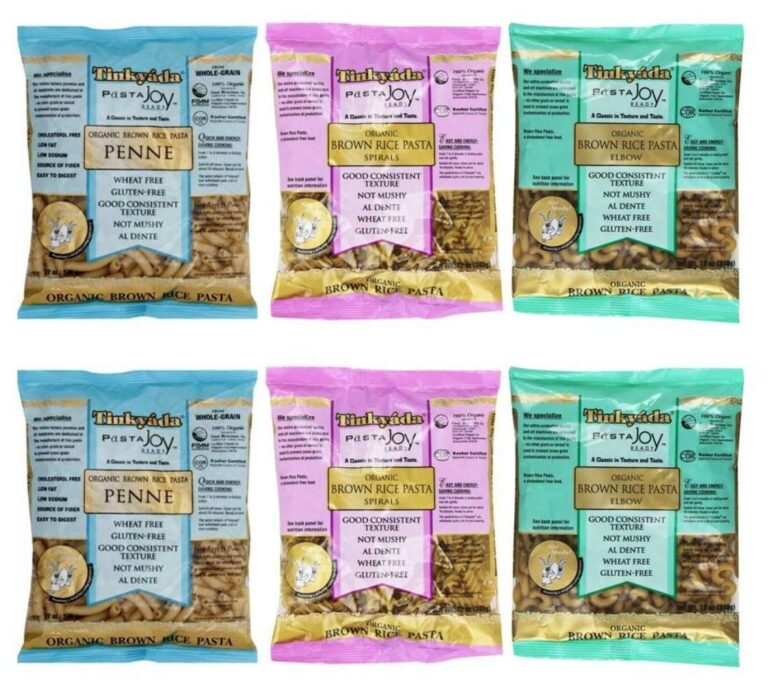 Tinkyada Organic Gluten-Free Brown Rice Pasta 3 Shape Variety Bundle: (2) Elbow Pasta, (2) Spirals Pasta, and (2) Penne Pasta, 12 Ounce Ea.