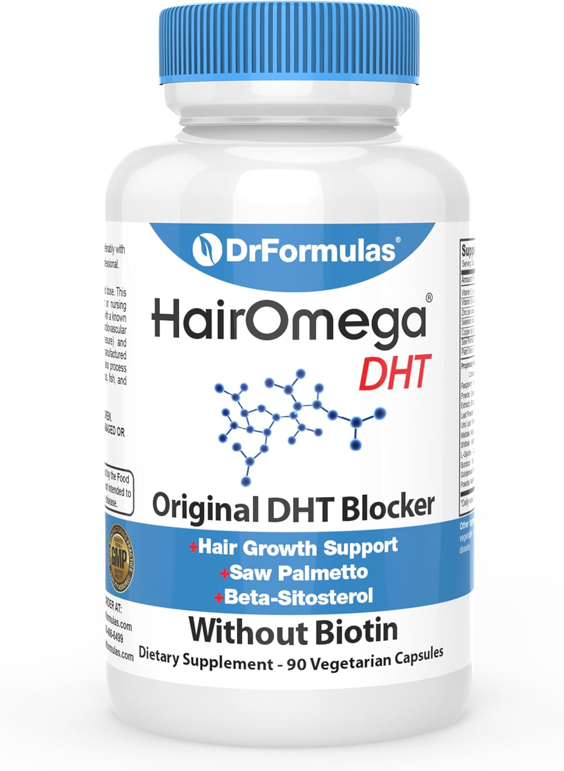 DrFormulas Original DHT Blocker Without Biotin | Hair Growth Supplement Pills for Women and Men, 45 Day Supply DrFormulas Original DHT Blocker Without Biotin | Hair Growth Supplement Pills for Women and Men, 45 Day Supply