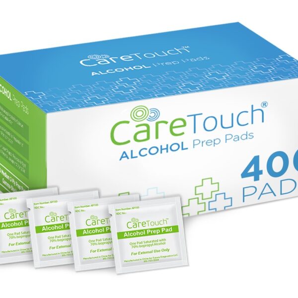Care Touch Sterile Alcohol Prep Pads, Medium 2-Ply - 400 Alcohol Wipes (CTAP400-VC)