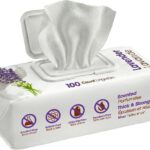 Best Pet Supplies 8" x 9" Large Dog Wipes - Cleaning and Deodorizing for Paws and Coat - Gentle Formula with Lavender Vitamin E for Puppies and Cats - 100 Count