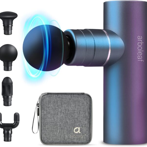 arboleaf Massage Gun Deep Tissue, Full-Metal Electric Portable Hand Held Massager Gun with Case for Back, Body Sore Muscles, Pain Relief, Office, Home, Athletes