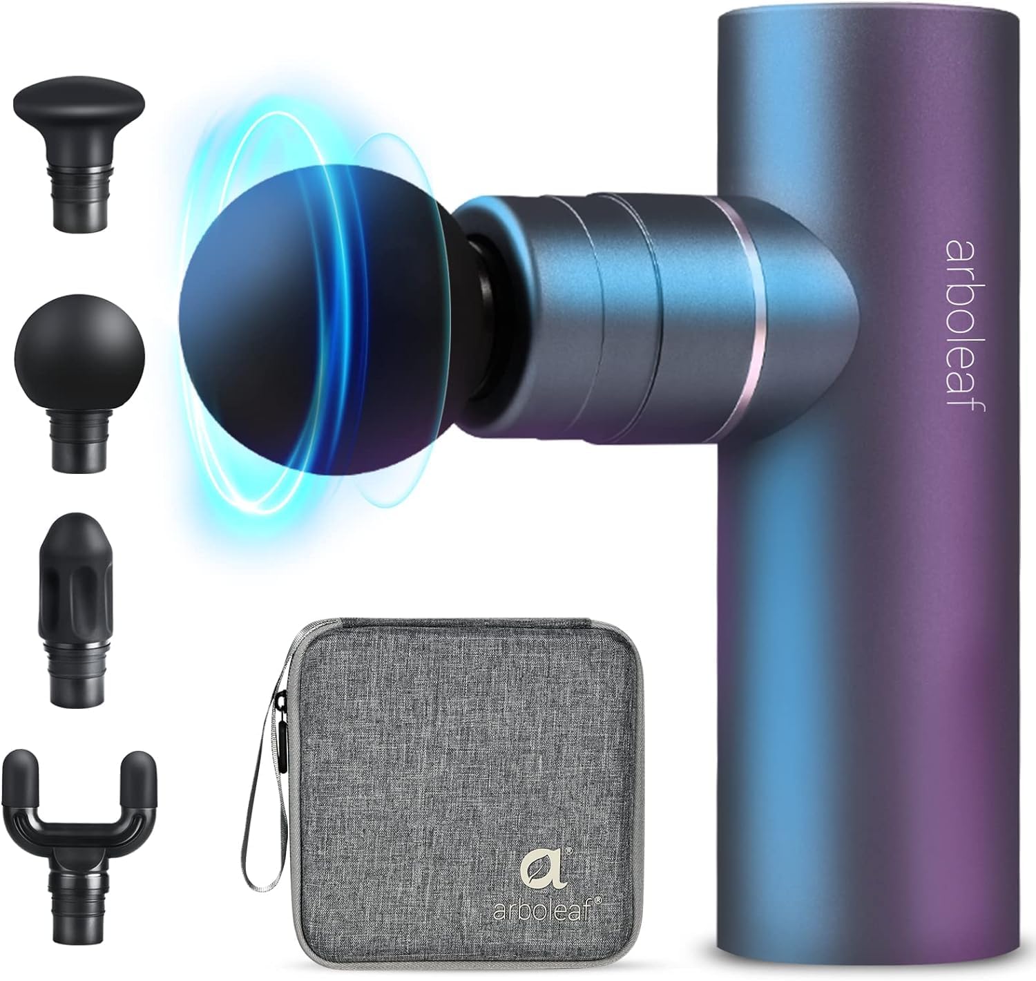 arboleaf Massage Gun Deep Tissue, Full-Metal Electric Portable Hand Held Massager Gun with Case for Back, Body Sore Muscles, Pain Relief, Office, Home, Athletes arboleaf Massage Gun Deep Tissue, Full-Metal Electric Portable Hand Held Massager Gun with Case for Back, Body Sore Muscles, Pain Relief, Office, Home, Athletes