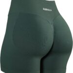AUROLA Influence Workout Shorts for Women,2.5 3.5 4.5 5.5 6.5 No Roll Up Squat Proof Scrunch Seamless Compression Gym Short