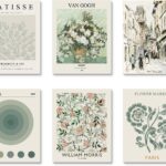 Habseligkeit Sage Green Master Wall Art Prints, Abstract Matisse Wall Art Exhibition Posters, Vintage Art Boho Art Prints, Retro Room Decor for Aesthetic Bedroom11x14inch, Unframed