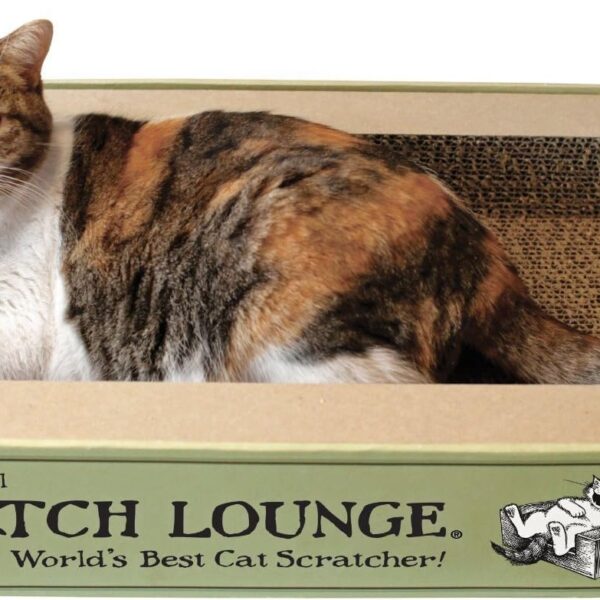 The Original Scratch Lounge XL - Worlds Best Cat Scratcher - Includes Catnip