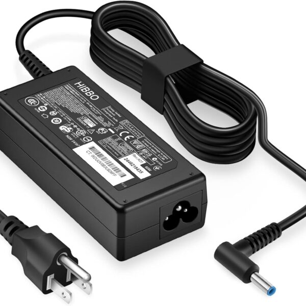 Charger Compatible with HP Laptop Computer 65W 45W Smart Blue Tip Power Adapter