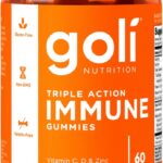Goli Immune Vitamin Gummy - 60 Count - Elderberry, Vitamin C, D & Zinc, Vegan, Non-GMO, Gluten-Free & Gelatin-Free, Pack of 1