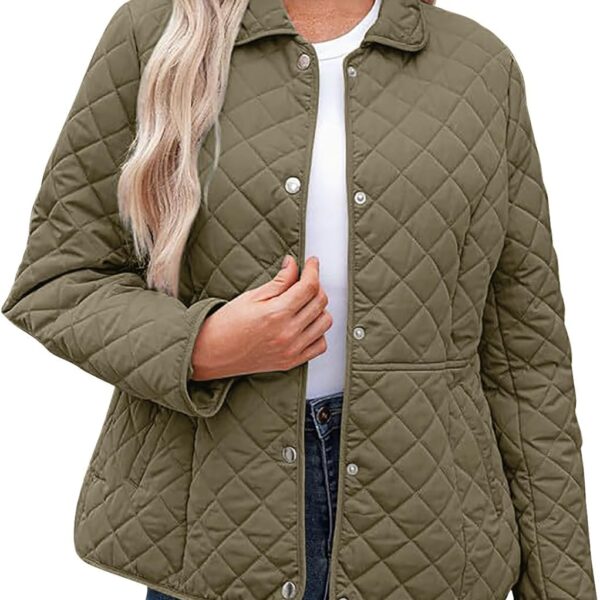 Ceboyel Women'S Quilted Barn Jackets 2024 Trendy Puffy Coats Quilted Bomber Jacket Lightweight Warm Winter Outerwear Clothing