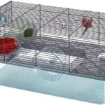 Ferplast Favola Hamster Cage Includes Free Water Bottle, Exercise Wheel, Food Dish & Hamster Hide-Out Large Hamster Cage Measures 23.6L x 14.4W x 11.8H-Inches