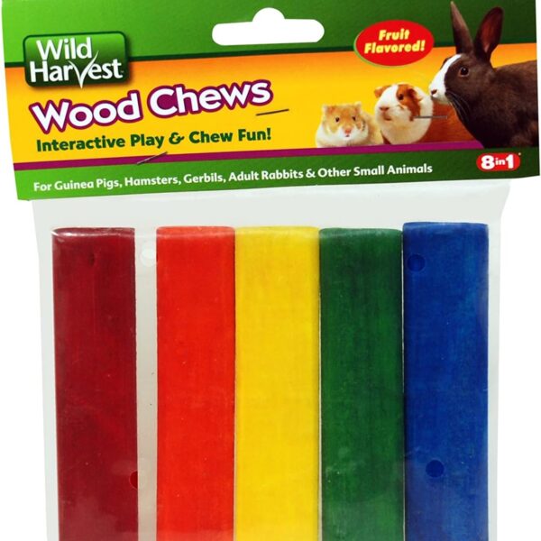 Wild Harvest P-84127 Colored Wood Chews for Small Animals, Fruit Flavored, 5-Count