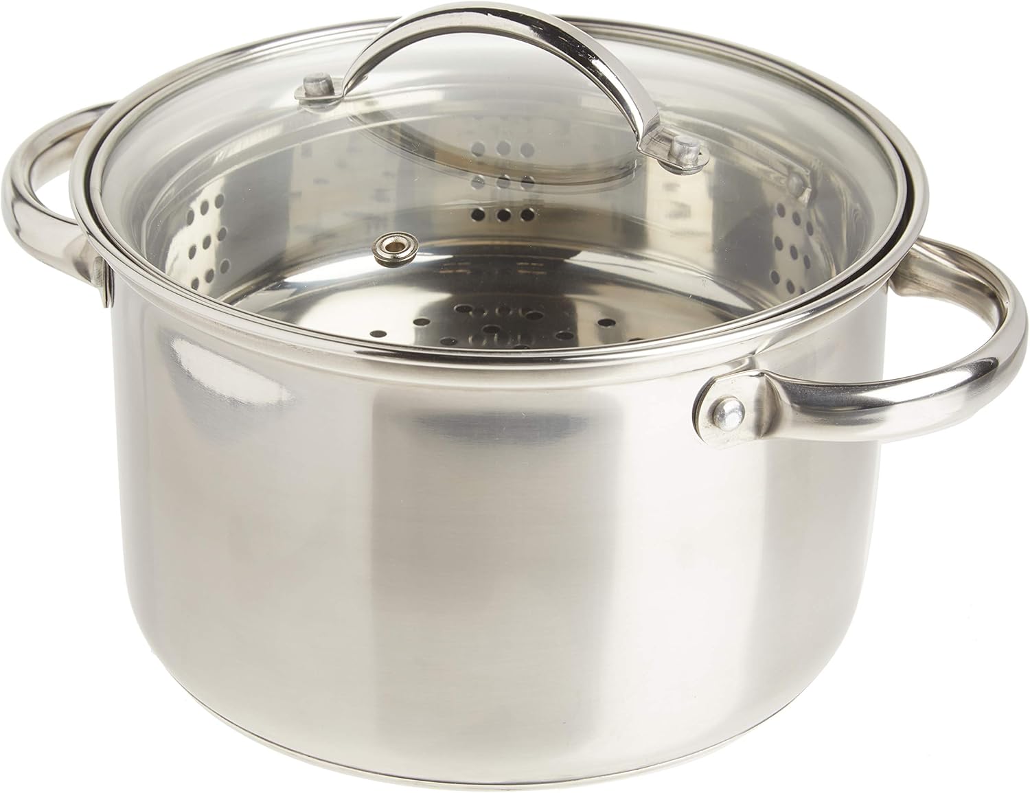 Norpro 4-Quart Steamer Cooker, 3 Piece Set, Stainless Steel Norpro 4-Quart Steamer Cooker, 3 Piece Set, Stainless Steel