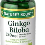 Nature's Bounty Ginkgo Biloba Capsules 120mg, Memory Support Supplement, Supports Brain Function and Mental Alertness, 100 Capsules