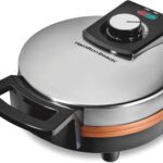 Hamilton Beach Belgian Waffle Maker with PFAS-Free Non-Stick Ceramic-Coated Plates, Browning Control, Indicator Lights, Stainless Steel (26081)
