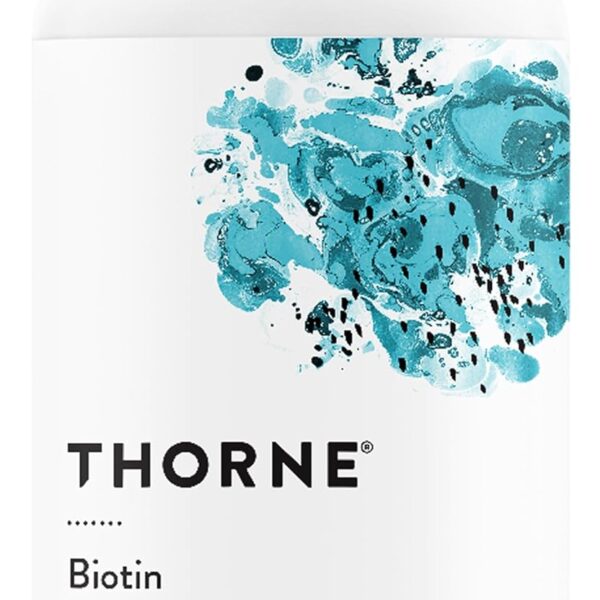THORNE - Biotin - Vitamin B7 Supplement for Healthy Hair, Nails, Skin & Metabolism - Supports Nerve Health* - Third-Party Certified - Gluten, Dairy & Soy-Free - 60 Capsules