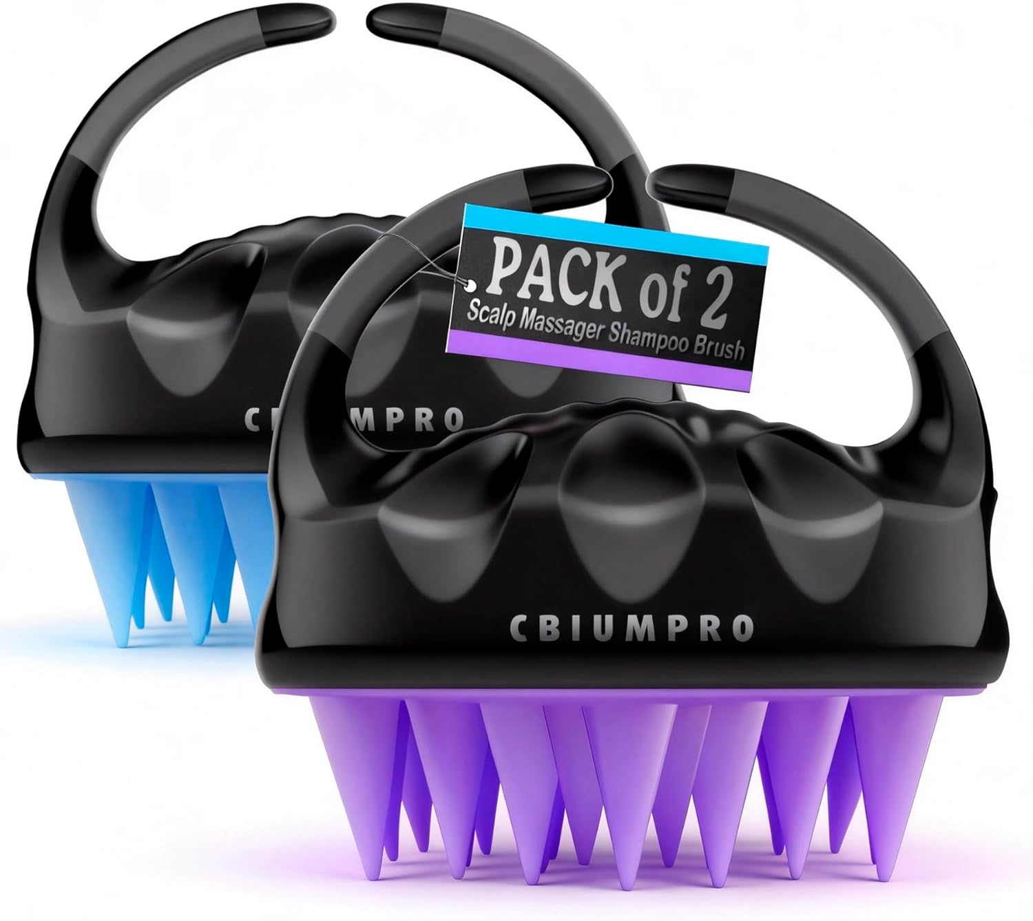 Cbiumpro 2-Pack Scalp Massager Shampoo Brush, Ultra Soft Silicone Scalp Scrubber Exfoliator Brush for Hair Growth & Dandruff Removal - 100% Fit All Hair Types Cbiumpro 2-Pack Scalp Massager Shampoo Brush, Ultra Soft Silicone Scalp Scrubber Exfoliator Brush for Hair Growth & Dandruff Removal - 100% Fit All Hair Types