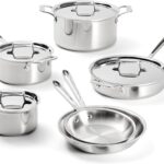 All-Clad D5 Stainless Steel Core 10 Piece Cookware Set- Made in USA- The Upgrade for Supremely Even Heat- Includes Frying Pans, Saucepan, Sautpan, Stockpot -Oven Safe & Induction Compatible